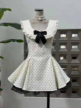 BXOXO Summer Elegant Young Girls Dress Polka Dot Bow Design Mini Club Dresses Appropriate Chic Sexy Party Outfits 2025 New Arrival
